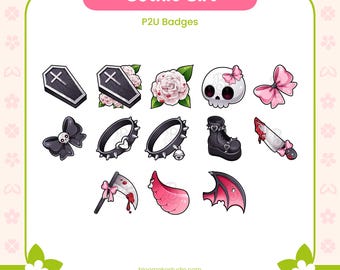 13 insignias góticas para Twitch: insignias oscuras, de chica demonio, sub y de bits