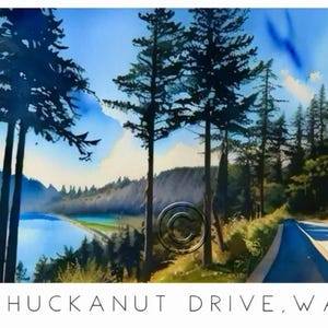 Cartes postales « Chuckanut Drive » Bellingham, Washington