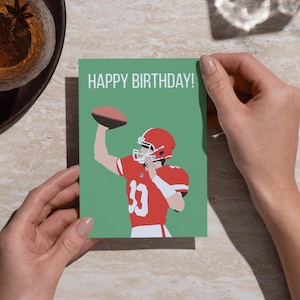 Carte d'anniversaire de football américain || Carte d'anniversaire personnalisée pour lui