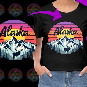 Alaska Mountain Moose PNG, Free Commercial use, Instant Download