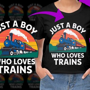 Just a Boy who loves Trains Locomotive PNG, Free Commercial use, Instant Download