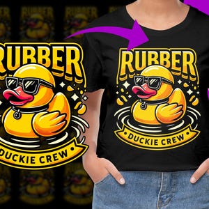 Rubber Duckie Crew Rubber Duck Squad PNG, Free Commercial use, Instant Download