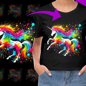 Colorful Unicorn PNG, Free Commercial use, Instant Download