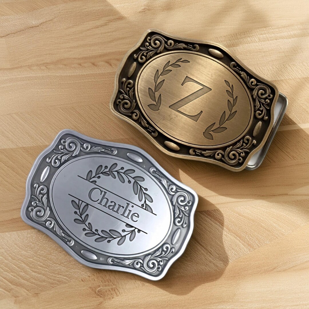 Personalized Western Belt Buckle Custom Brass Alloy Handmade Cowboy ...