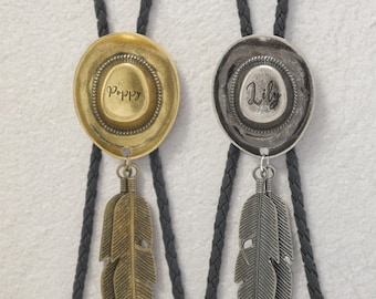 Personalized Retro Cowboy Bolo Tie Custom Western Necktie Vintage Rodeo Jewelry for Men Women Kids Festival Accessories