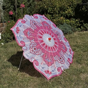 Sakura parasol, Traditional Japanese Elegant Asian Parasol, Umbrella for Sun Protection, UV protection, parasol with beads, UV Parasol