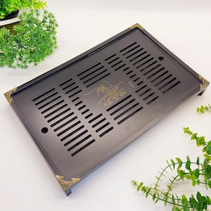 Classic Wooden Tea Tray With Drainage - Handmade Wooden Tea table for GongFu ceremony - Wooden tea boat for tea party Gift for tea lovers