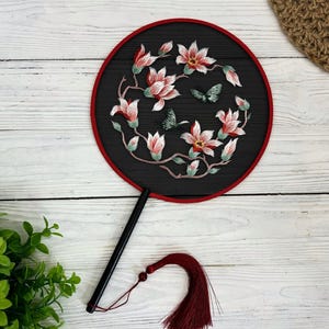 Ventagli Hanfu fatti a mano per tutte le occasioni, ventaglio di seta giapponese per eventi e celebrazioni, ventaglio tradizionale cinese, ventaglio rotondo per gli amanti dell&#39;Oriente