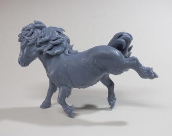 Yegua Shetland 'Biscotte' - Caballo de resina impreso en 3D sin pintar - Bexbee