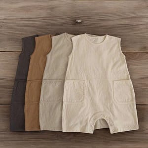 Soft 100% Cotton Newborn Baby Romper – Unisex Playsuit Jumpsuit for Boys & Girls, Cozy Solid One-Piece Outfit