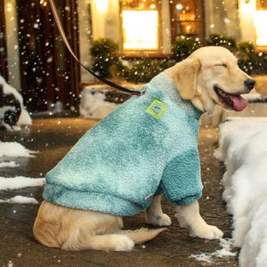 Warm Fleece Dog Jacket – Cozy Pet Sweater, Winter Dog Outfit, Soft Pet Coat, Stylish Dog Clothes, Dog Apparel for Medium & Large Breed