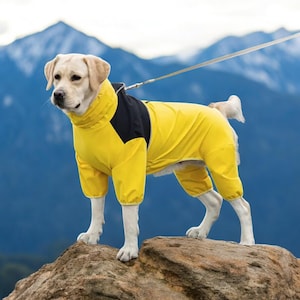 Waterproof Dog Raincoat with Full-Body Coverage – Lightweight, Breathable & Windproof Pet Jacket for Large Dogs