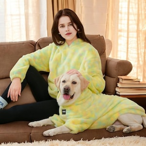 Matching Dog and Owner Hoodies – Pet Sweatshirts for Small, Medium, Large Dogs – Cozy Winter Dog Clothes, Dog Parent Outfit Matching Look