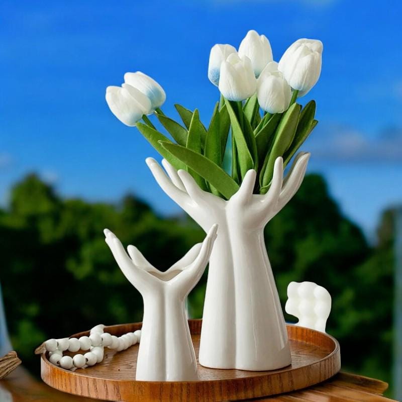 hand Flower 手 花瓶 オブジェ Hand shaped vase - Etsy 日本