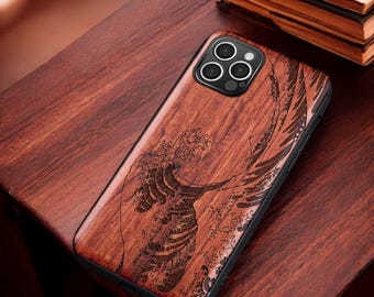Natural Real Wood iPhone 16 15 14 13 12 11 Pro Max Case, Wooden TPU MagSafe Phone Cover, Quality Durable Funda Shell