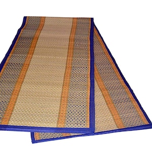 Foldable eco-friendly Yoga Mat – Handwoven Natural Chatai Mat for Meditation, Travel and Outdoor Use