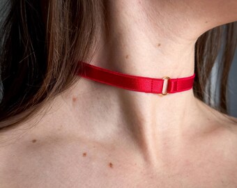Discreet O-Ring collar jewelry, lingerie bondage harness, bdsm day eternity human collar necklace