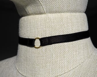 Discreet o ring collar, lingerie bondage harness,  bdsm eternity collar, human collar necklace, bdsm day collar jewelry, day collar discreet