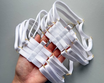 White leg thigh garter harness erotic strappy lingerie, bondage harness for women, bdsm jewelry
