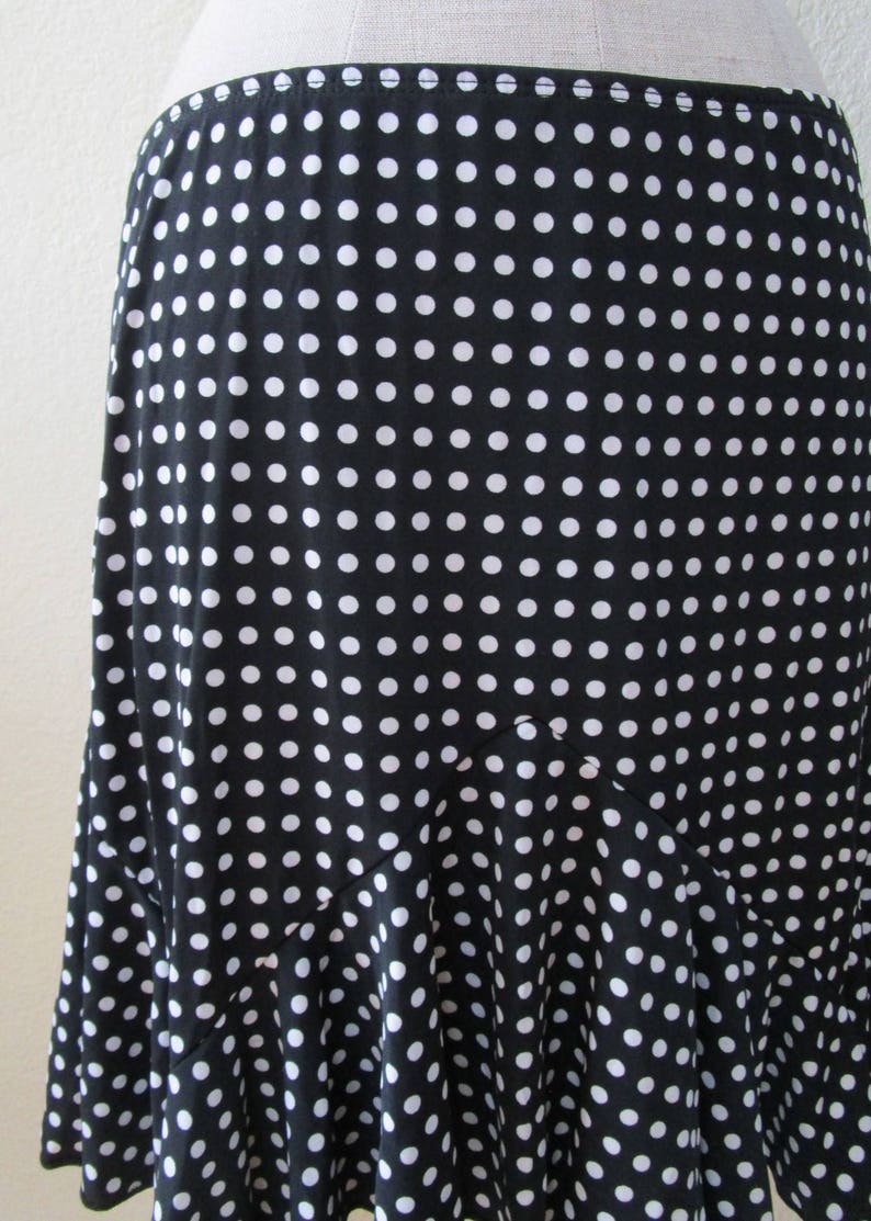 Mini black and white poka dot skirt plus made in USA vn45 | Etsy
