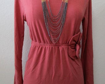 Orange color top with rose decoration just for your need plus made in U.S.A  (V133)