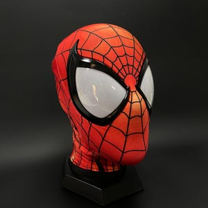 Spider-Man Mask Cosplay mask with 3D printed face shell and magnetic lenses