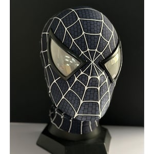 Spider-Man,Tobey Maguire Spider-Man 3 Venomized Cosplay mask with 3D printed face shell and magnetic lenses