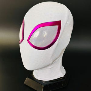 Customized Spiderman Gwen Cosplay Mask,Spiderman Gwen Cosplay Wearable Mask with 3D printed face shell and magnetic lenses
