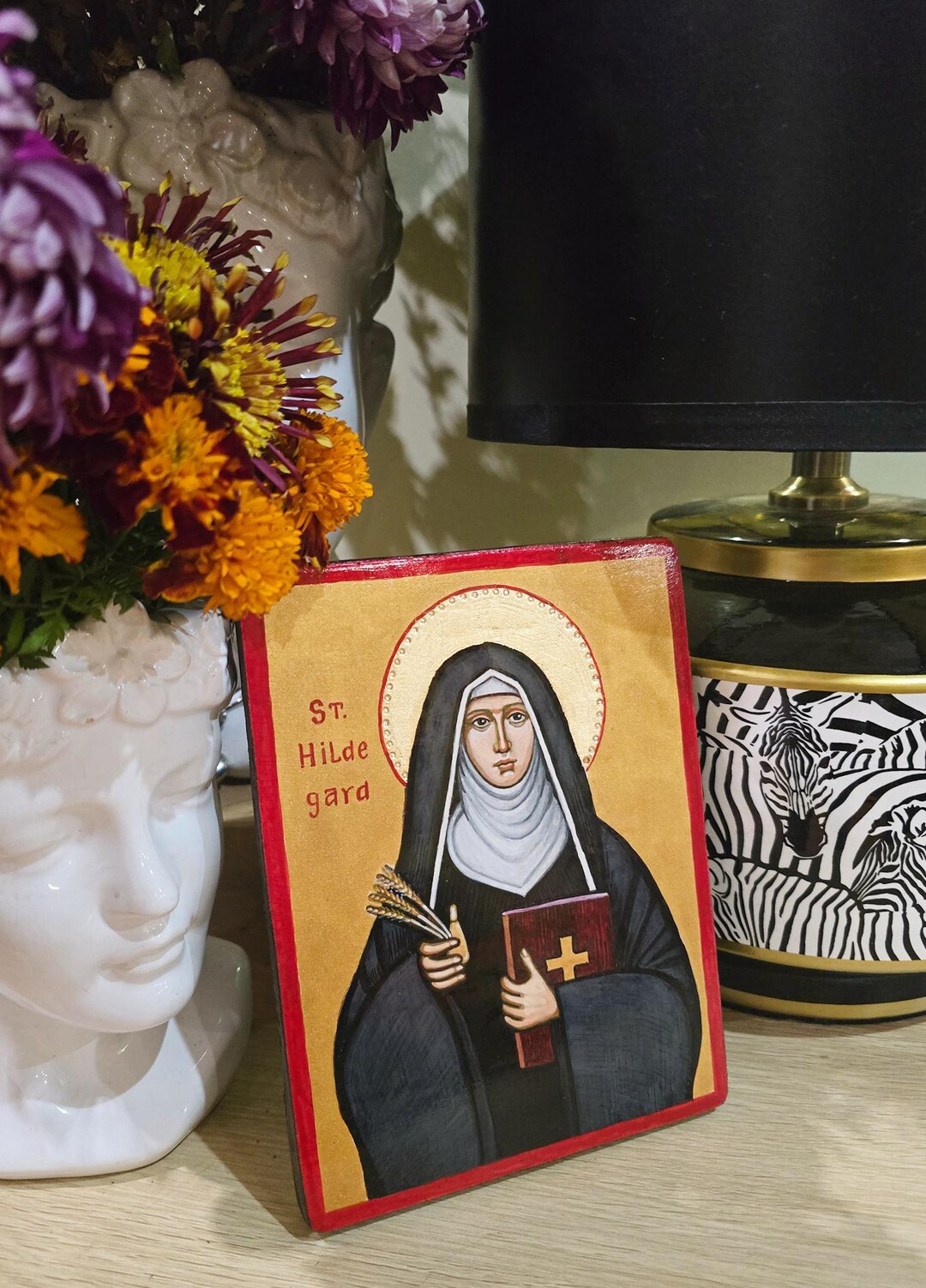 St Hildegard of Bingen Icon, 8 X 6 Inches Handpainted Icon - Etsy