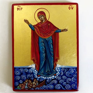 Stella Maris Our Lady Star of the Sea, original icon 8/10 inches image 3