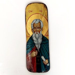 Saint Ivan Rilski, St Ioan of Rila - handpainted icon original, 8 by 6 inches