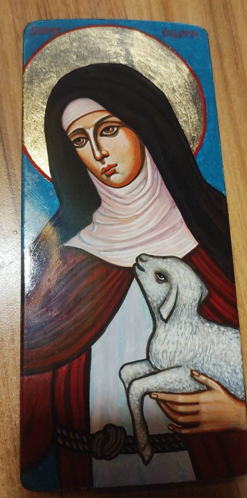 Saint Colette icon, Fertility Prayer, Prayer for Conception Patron Saint, Original icon image 4