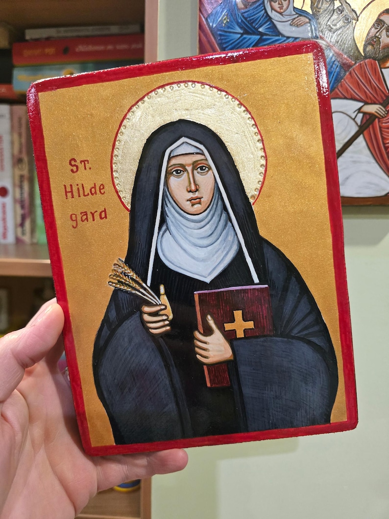 St Hildegard of Bingen Icon, 8 X 6 Inches Handpainted Icon - Etsy