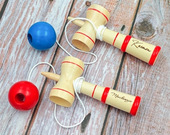 Kendama japonés - Juguete de equilibrio personalizado - Juguete callejero - Regalo para él - Juguete de entrenamiento de recuperación - Juguete de malabarismo - Juguetes de madera - Juguetes de habilidad - Regalo de cumpleaños