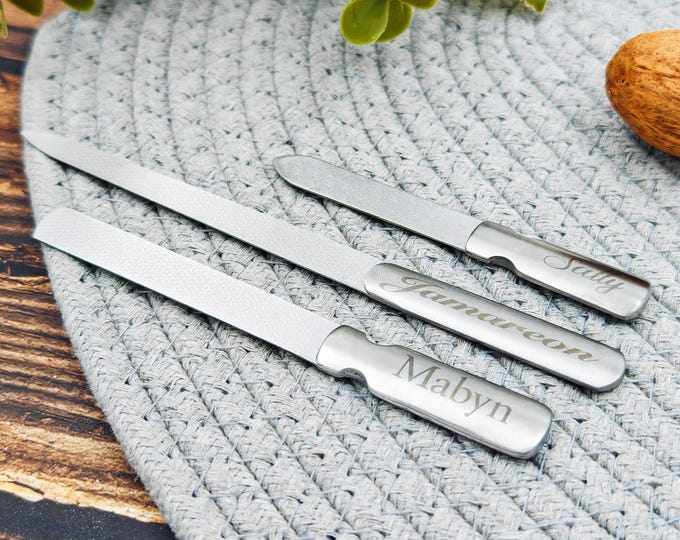 Personalized Metal Nail File: Custom Manicure Tool, Double-Sided