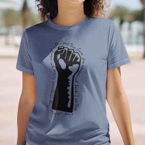 Empowerment Tee - Unisex Jersey Shirt with Fist Design, Activism Apparel, Affirmation Clothing, Protest Wear, Gift for Change Makers