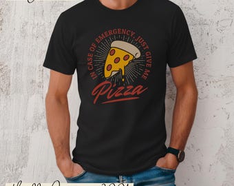 Lustiges Essen T-Shirt - Pizza Grafik Bekleidung Geschenk für Feinschmecker