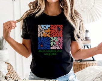 Floral Print T-Shirt: Boho Spring Fashion, Nature Lover Gift