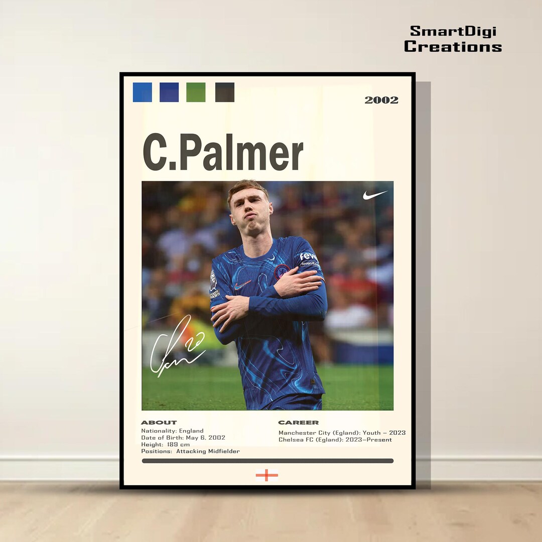 Cole Palmer Poster – Chelsea FC Wall Art – Football Print – Premier ...