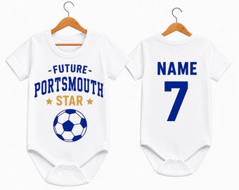 Personalised Portsmouth Baby Grow | Future Portsmouth Star