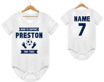 Personalized Preston Baby Grow | Football Gift Set