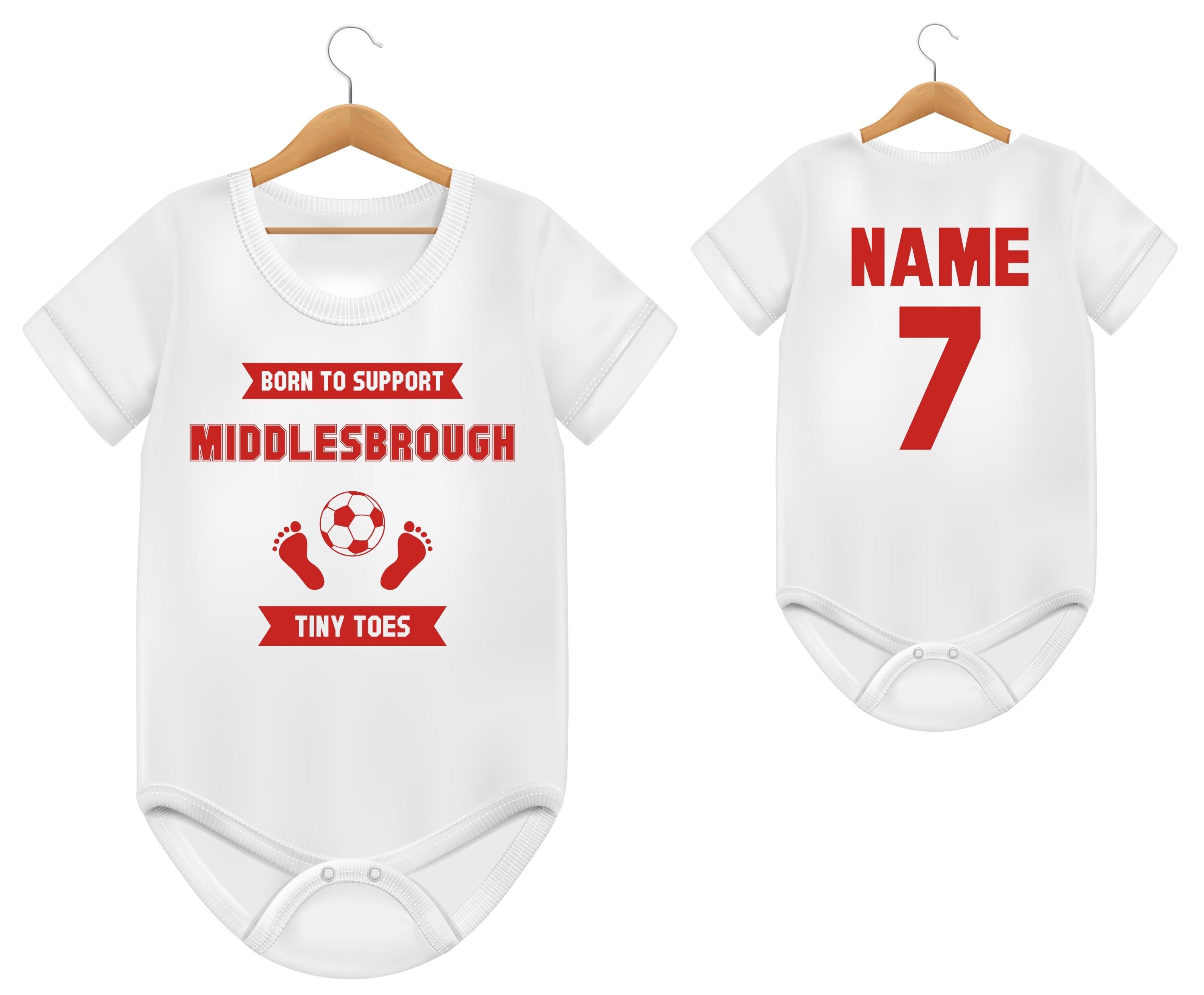 Middlesbrough Baby Grow Suit Personalised Any Name Number