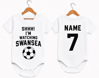 Personalised Swansea Baby Grow | Shhh! I’m Watching Swansea