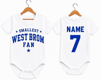Personalised West Brom Baby Grow | Smallest West Brom Fan