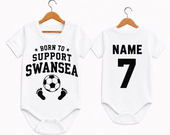 Personalised Swansea Baby Grow | Born To Support Swansea
