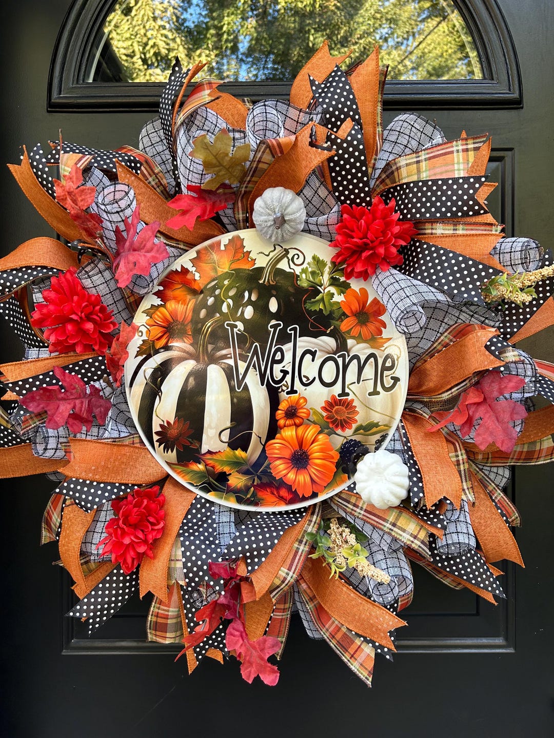 Deco Mesh Fall Door Wreath – Handmade Autumn Décor - Etsy