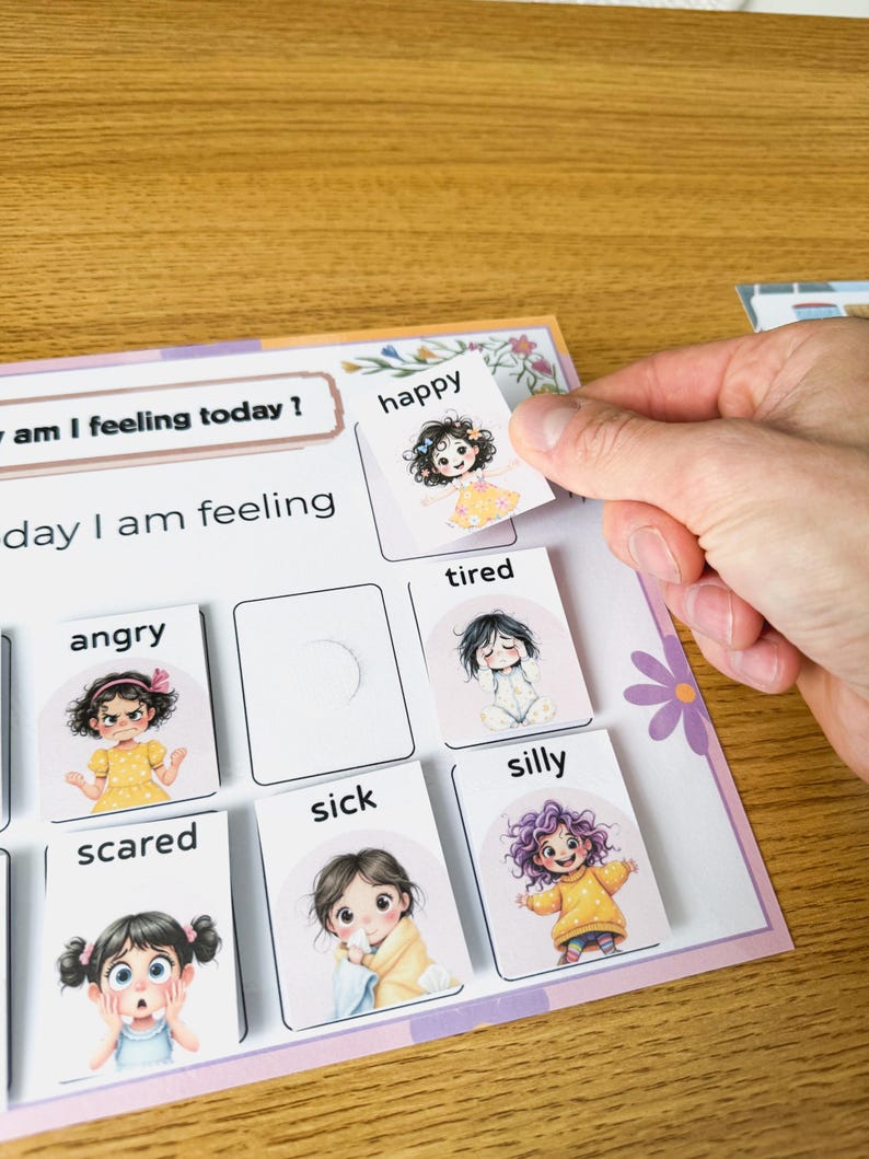 Emotions & Feelings Chart for Kids Worksheet | Identify and Express ...