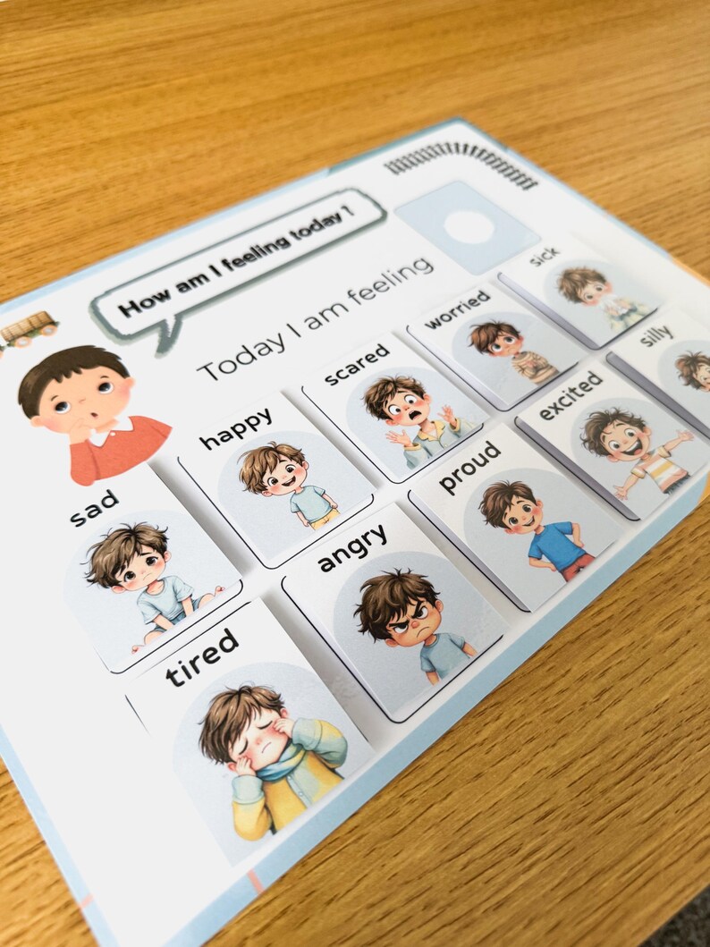 Emotions & Feelings Chart for Kids Worksheet | Identify and Express ...
