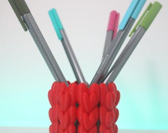 Pencil Holder with Heart models, Desk Organizer