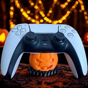 Supporto per controller a forma di zucca spaventosa, opzione con PLA blu che si illumina al buio